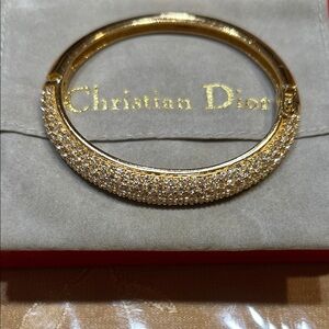 Vintage Dior Gold and Silver Crystal Bracelet